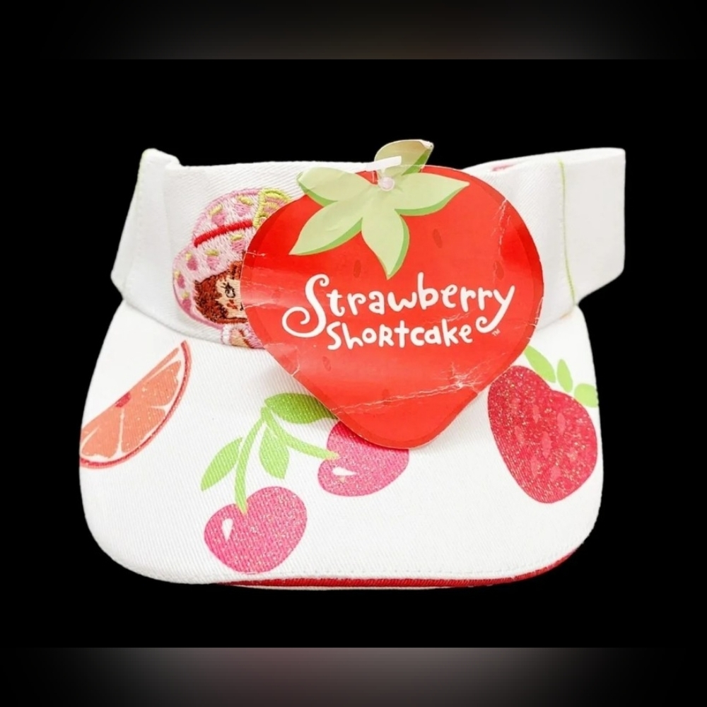STRAWBERRY SHORTCAKE ORIGINAL LITTLE GIRL VISOR  HAT  ADJUSTABLE 2004